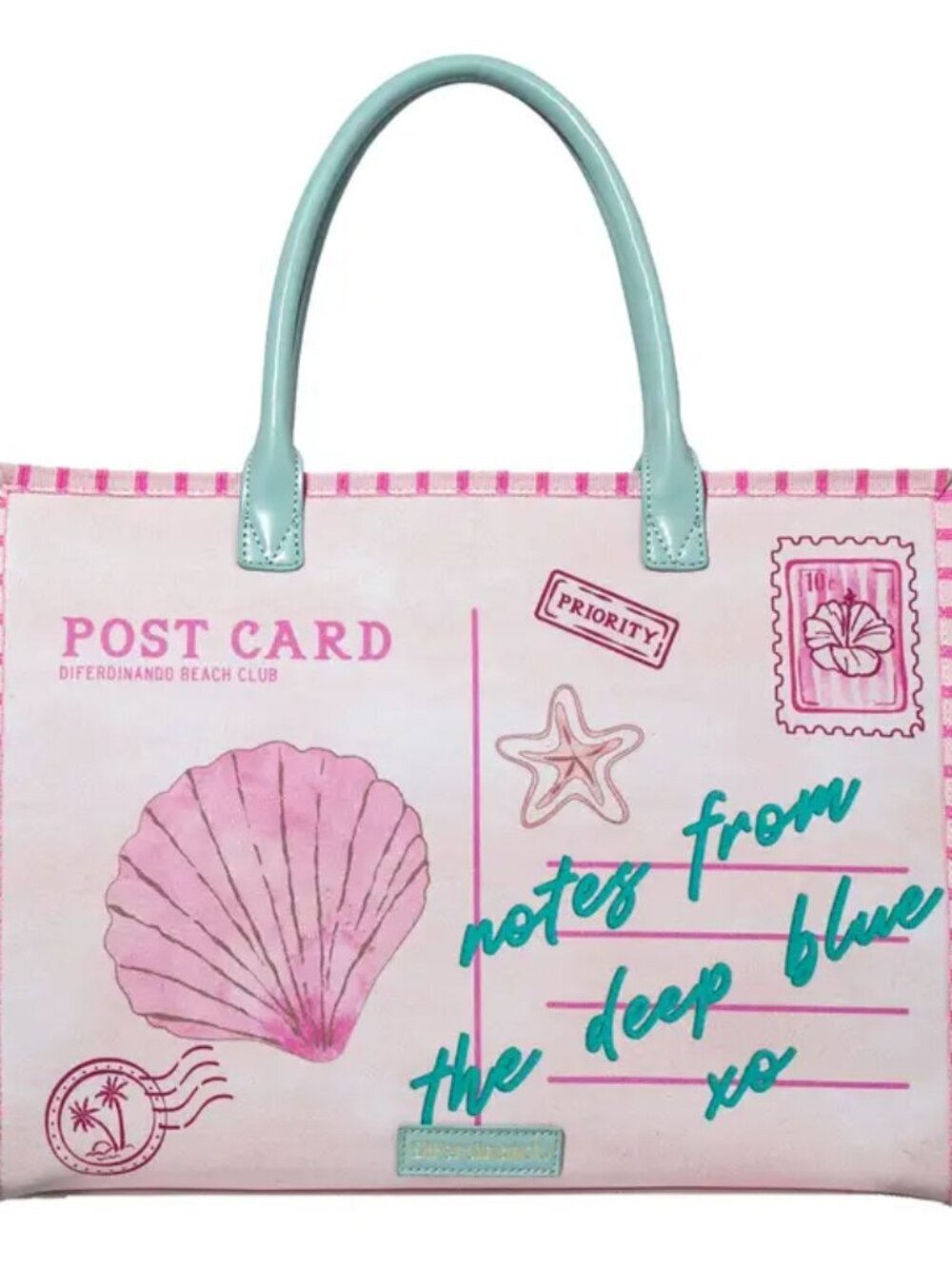 Tropical Postcard Tote Bag- Love from the Tropics Tote Bag