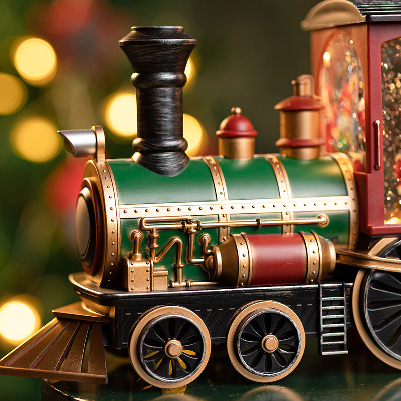 Christmas train engine and train car set