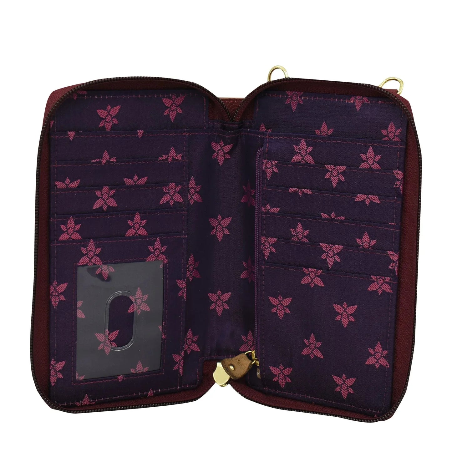 Anuschka Rose Floral Grace Phone Organizer Crossbody - 1744