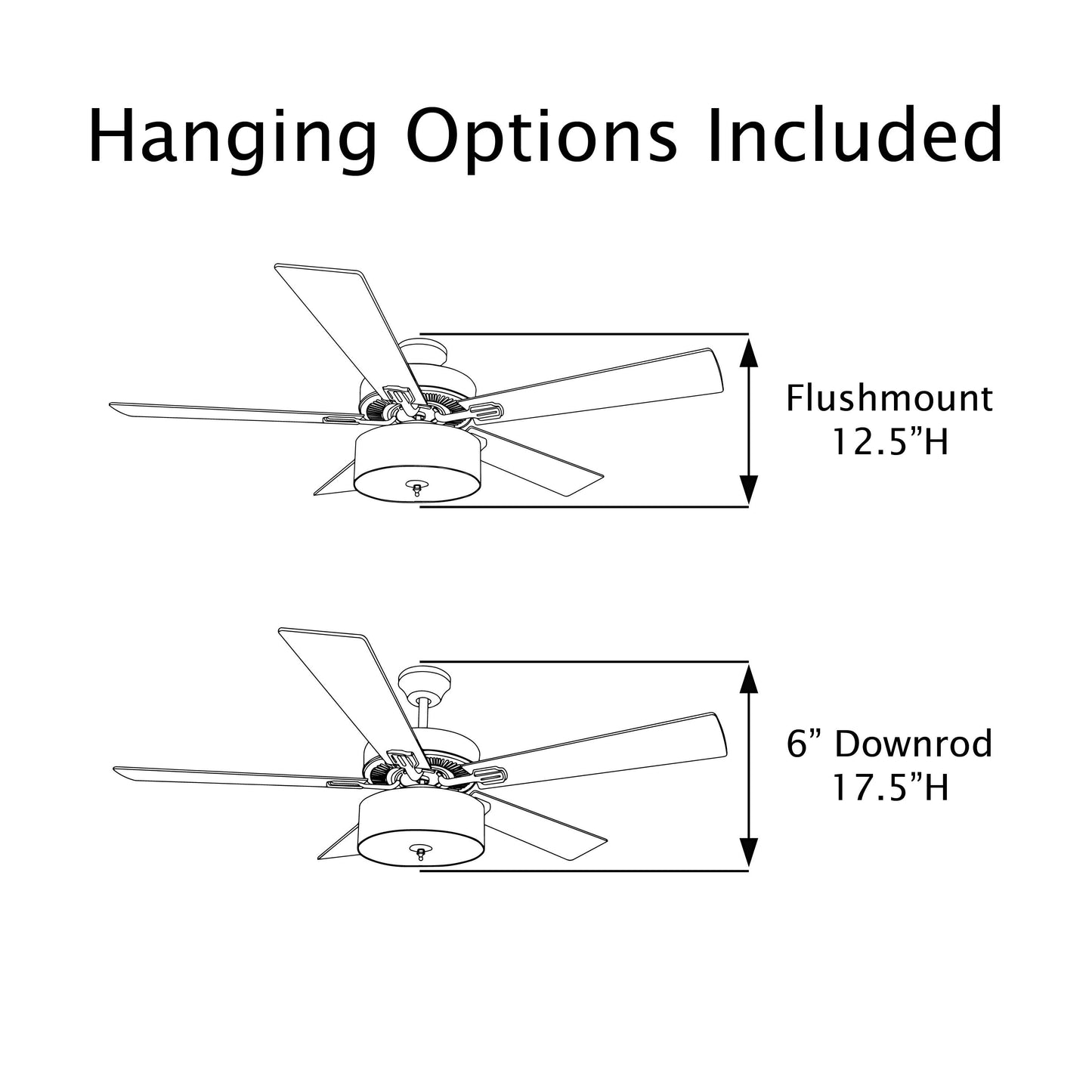 52"W Levi Brass 4-Blade LED Ceiling Fan