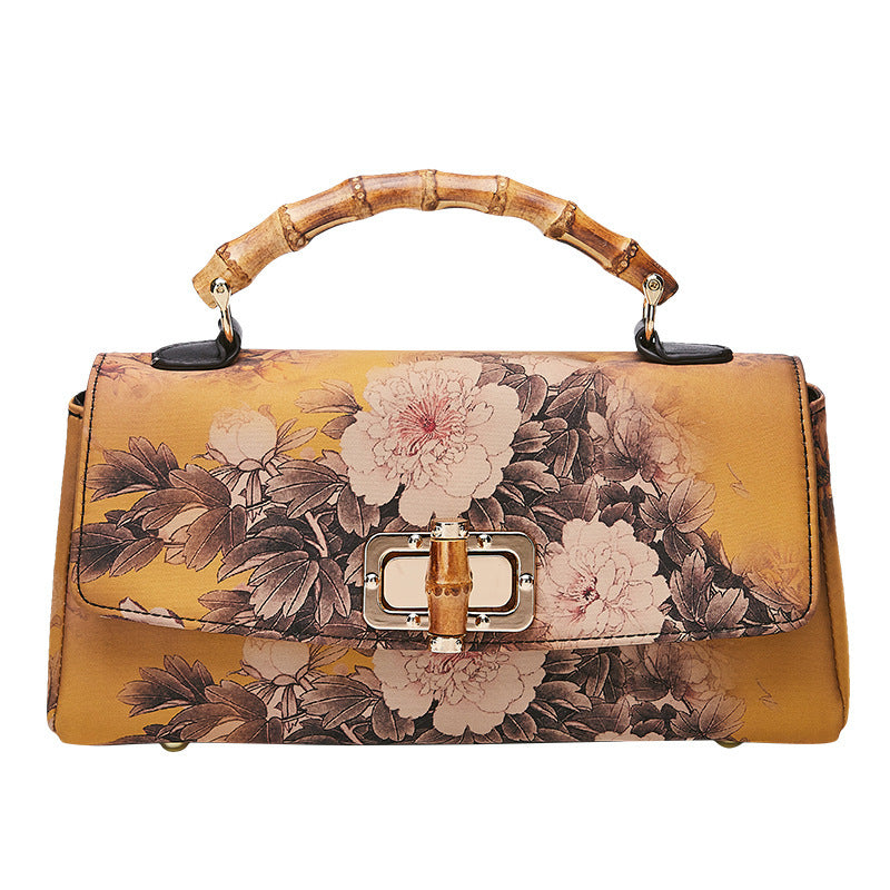 Flower Odessey Retro Leather Antique Handbag