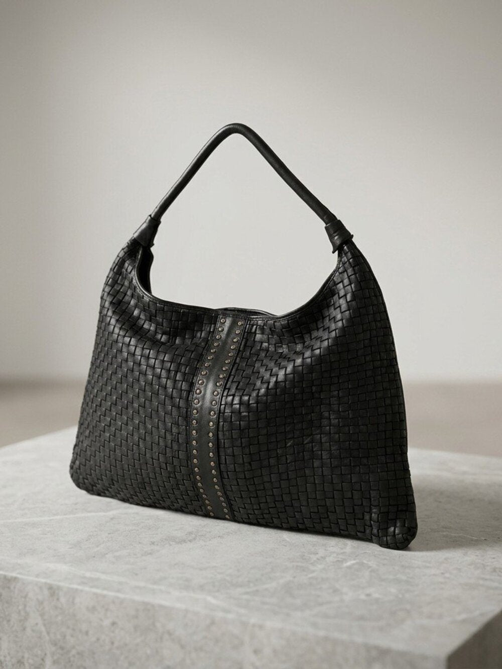 Beth Dutton Style Artisan Woven Leather Hobo Bag