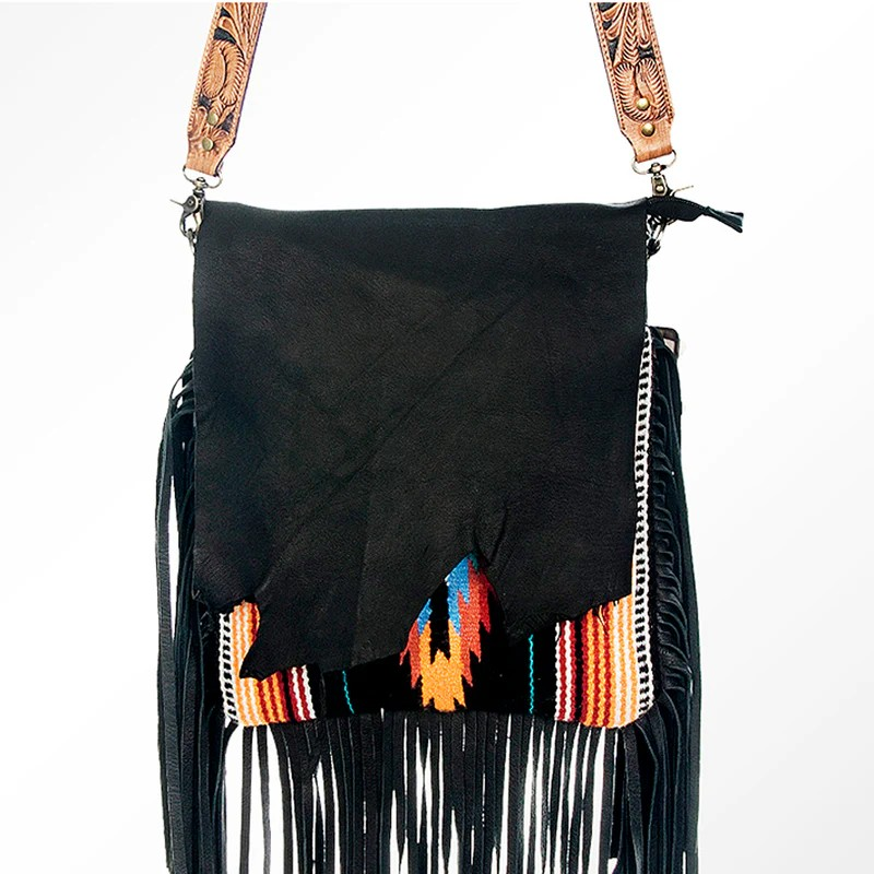 American Darling Colors of the Desert Boho Fringe messenger Saddle Blanket Bag