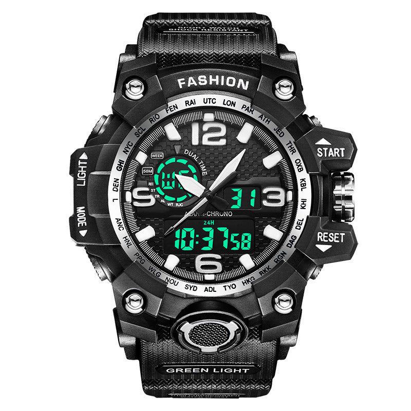 Double Display Mens Waterproof Watch