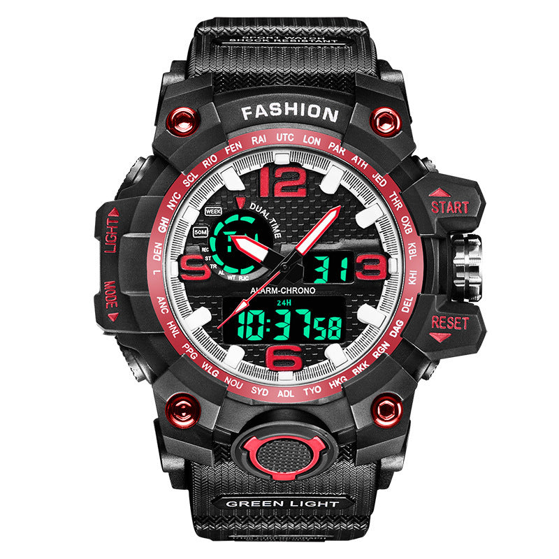 Double Display Mens Waterproof Watch