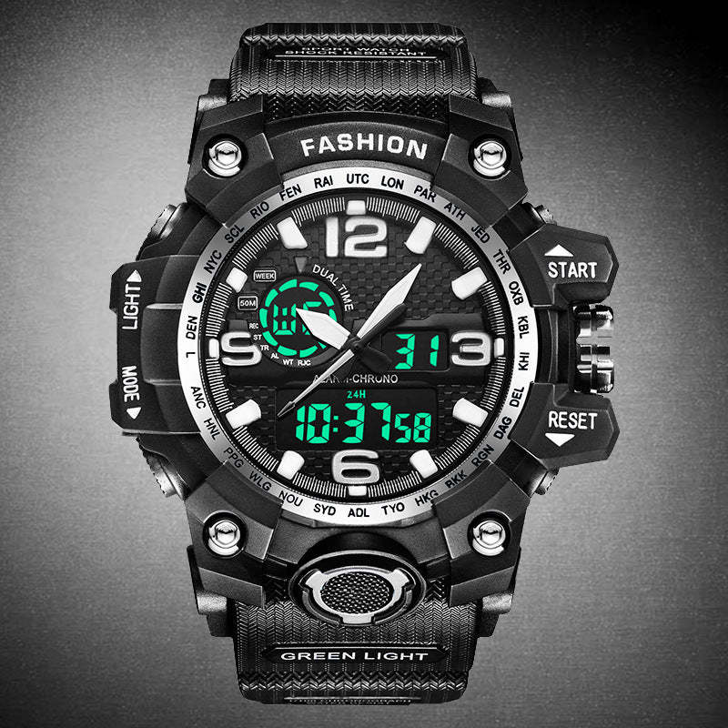 Double Display Mens Waterproof Watch