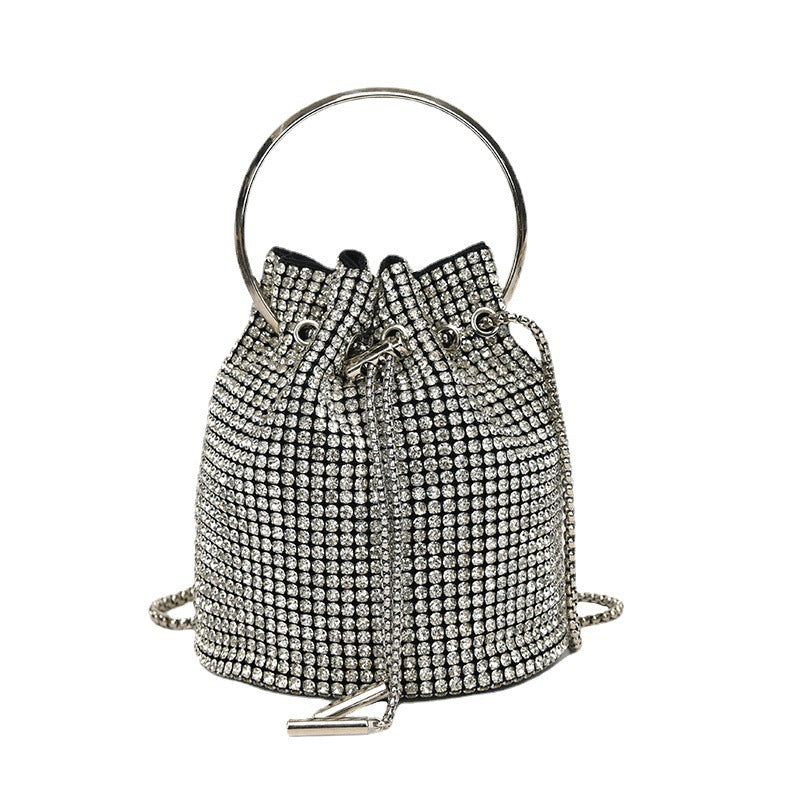 Rockin my Rhinestones Bucket bag with Diamond Chain Tassel