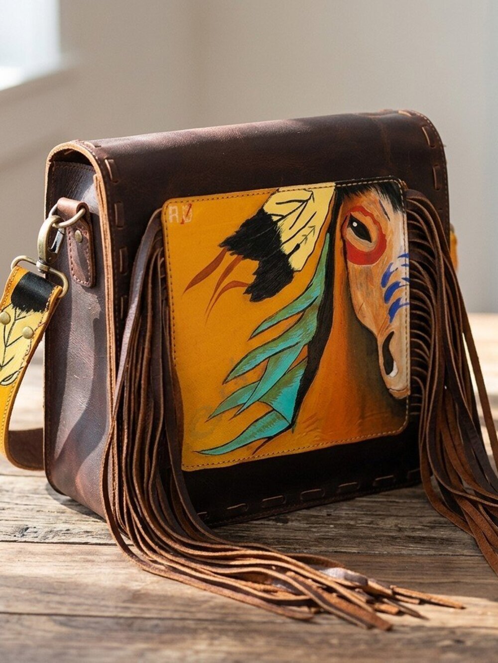American Darling Wild Horse Western Fringe Crossbody Bag