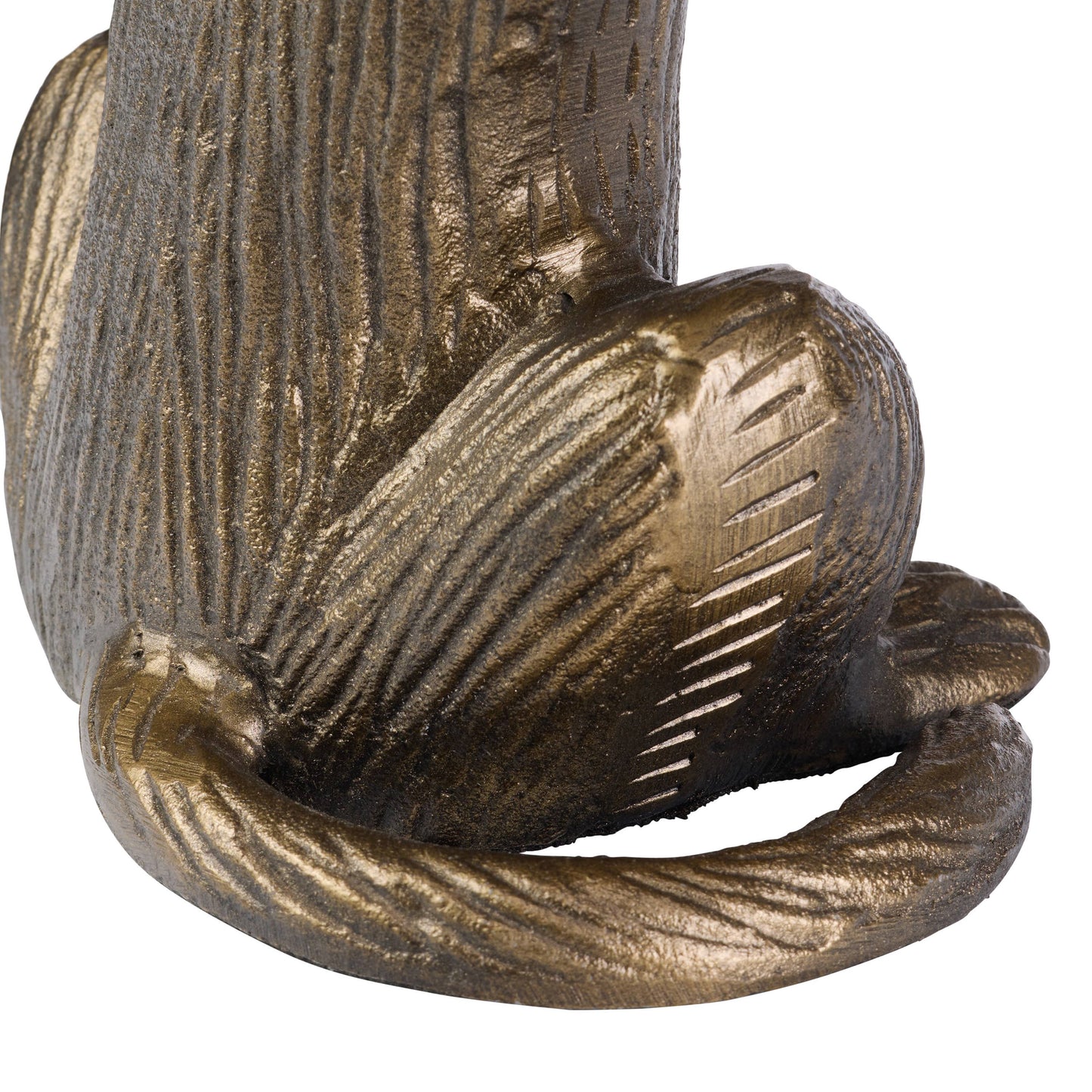 17"H Gold Finish Monkey Table Lamp with Glass Globe Shade