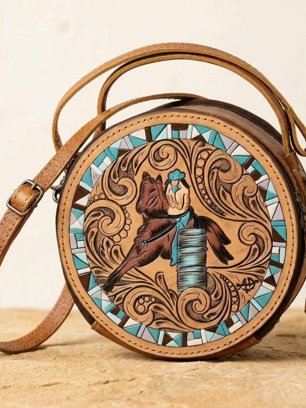 American Darling Western Barell Racing Crossbody Bag