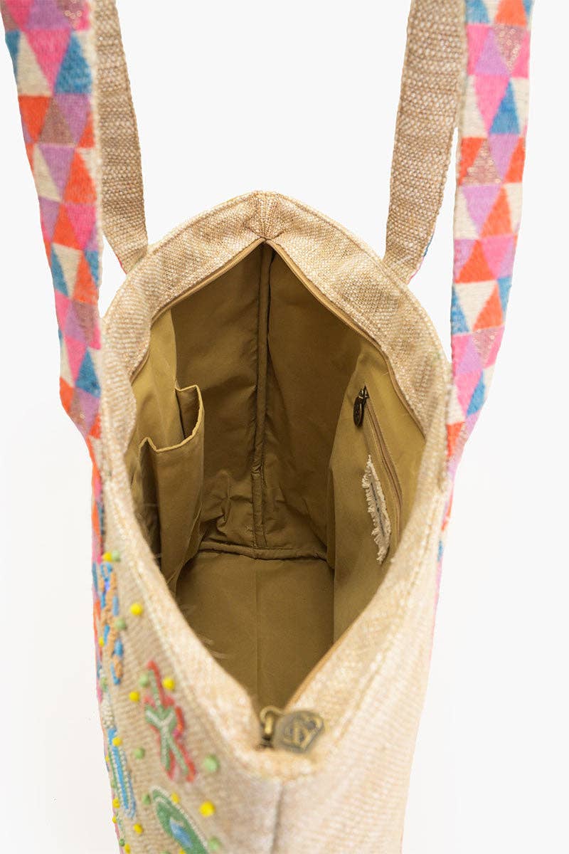 America & Beyond Crab Shell Embelished Boat Tote