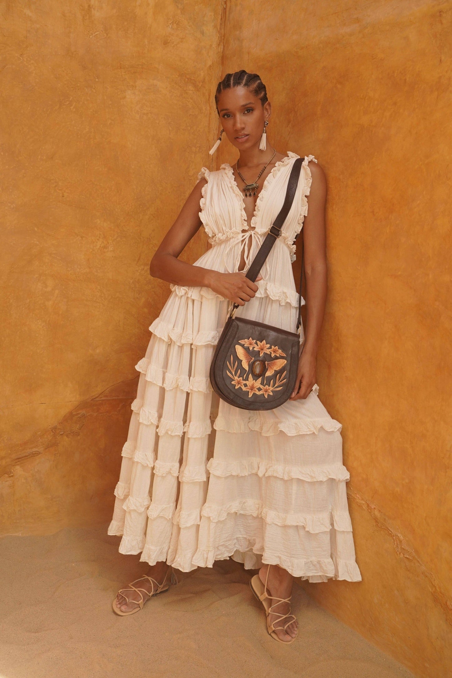 Luna Lily Bag Metallic Dark Choc/Gold
