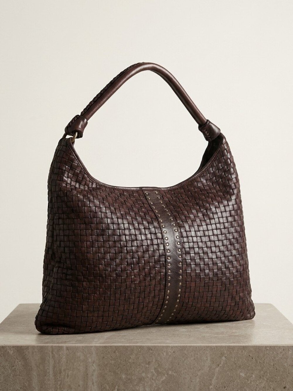 Beth Dutton Style Artisan Woven Leather Hobo Bag