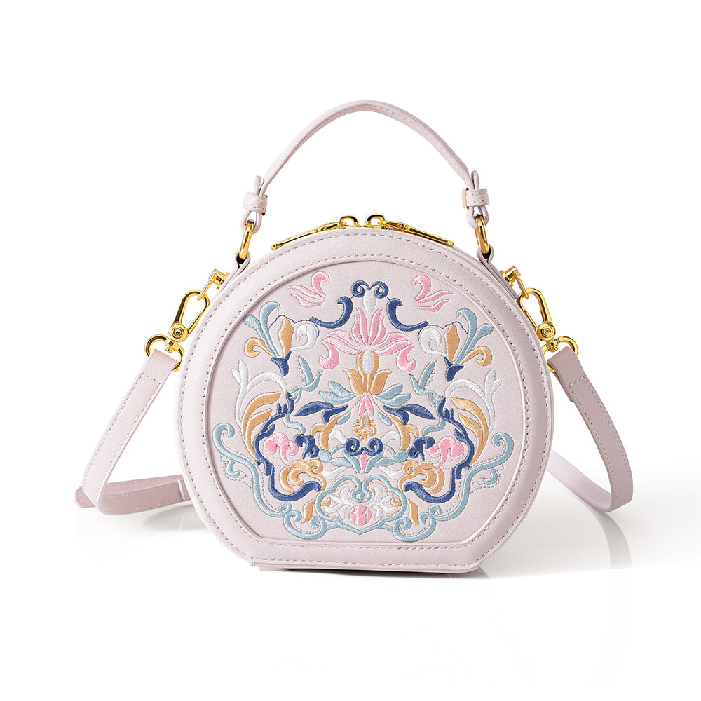 Canteen Style Crossbody Round Bag