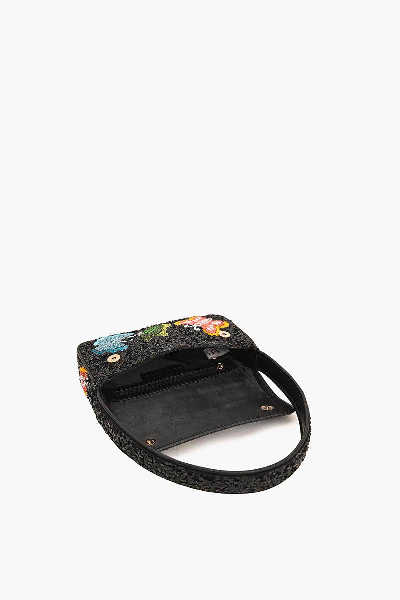 America & Beyond Charming Butterfly Beaded Shoulder Bag
