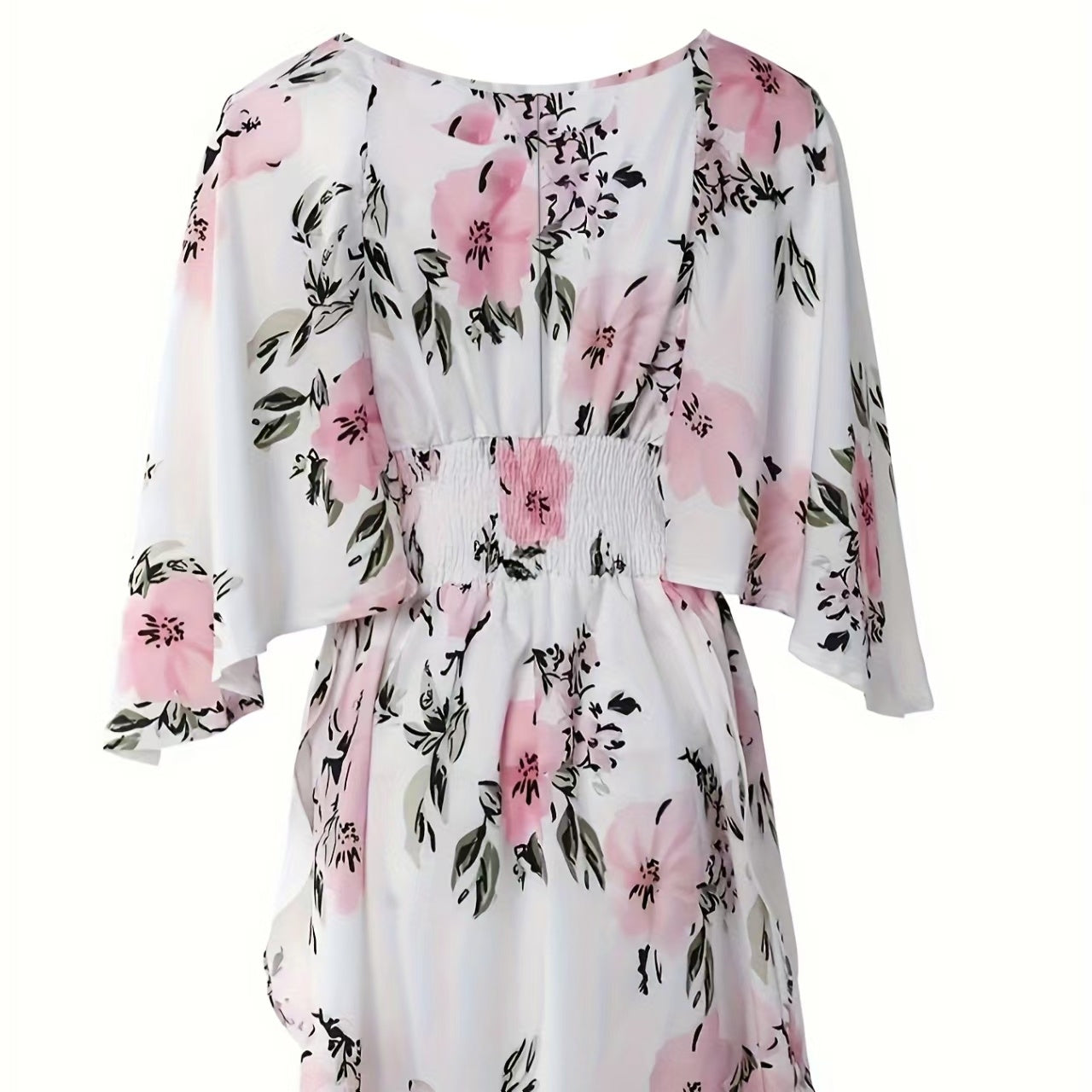 Ladies' Floral Print Waist mini dress