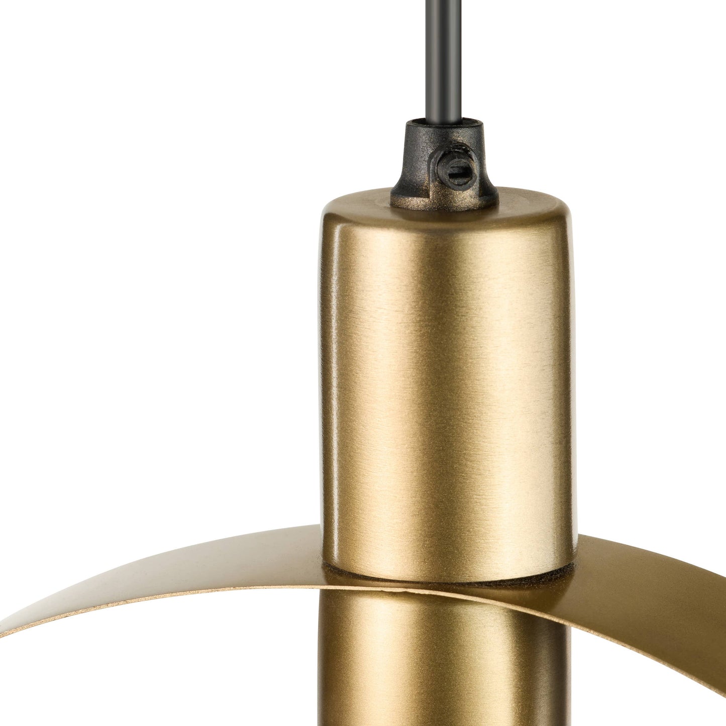 20"H Marquis Modern Brushed Gold Oval Shade Pendant