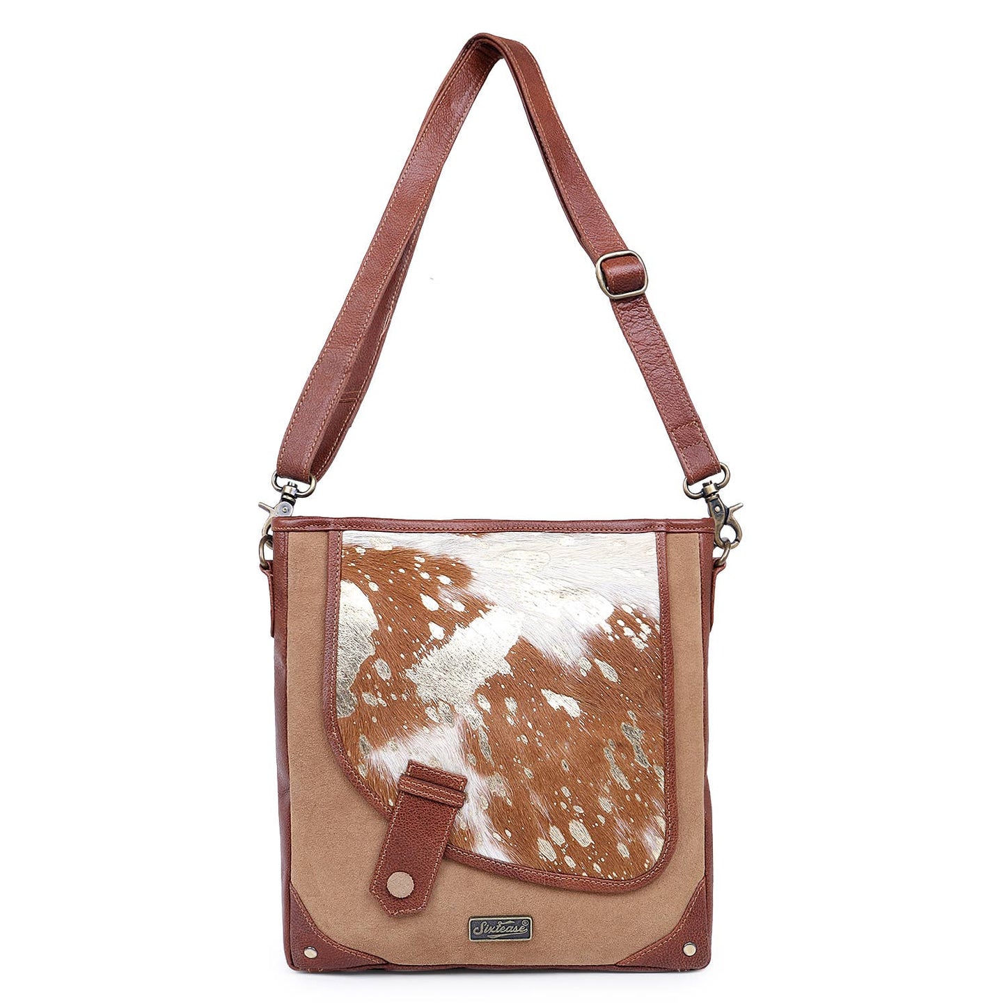 Frontier Fringe Leather & Cowhide Crossbody Bag