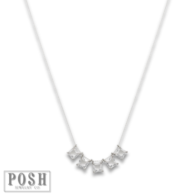 Rhinestone squares necklace - LC