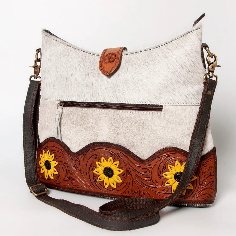 Olay by American Darling Rustic Sunflower Crossbody Hobo