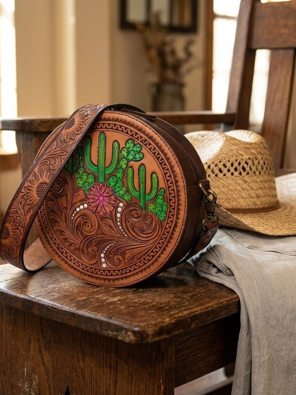 American Darling Prickly Pear Desert Sunrise Canteen bag