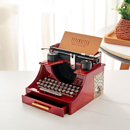 Retro Nostalgic Old-fashioned Typewriter, Projector or gas tank Music Box