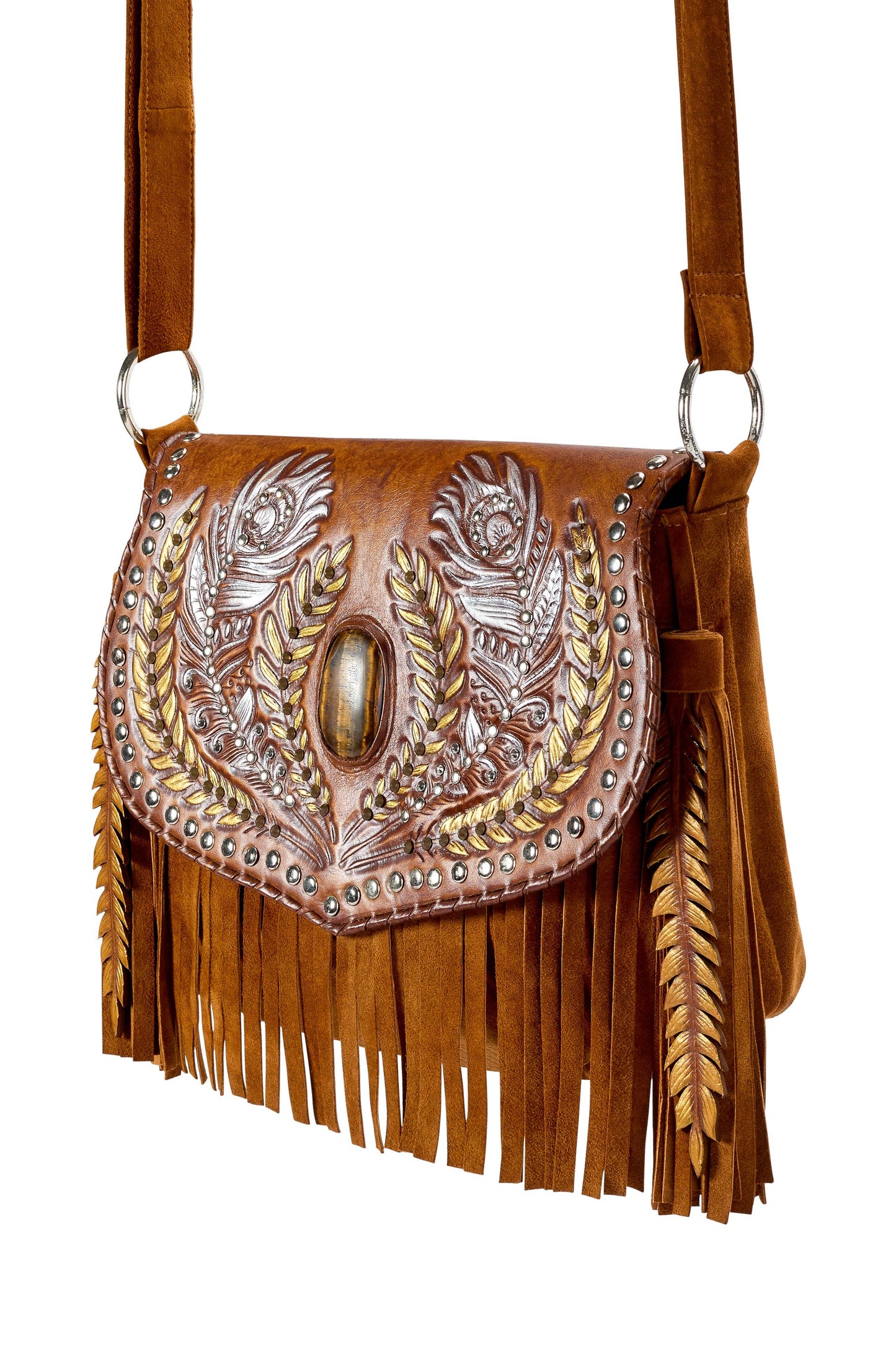 Lost Bird Feather Bag Antique Medium/Dark Tan