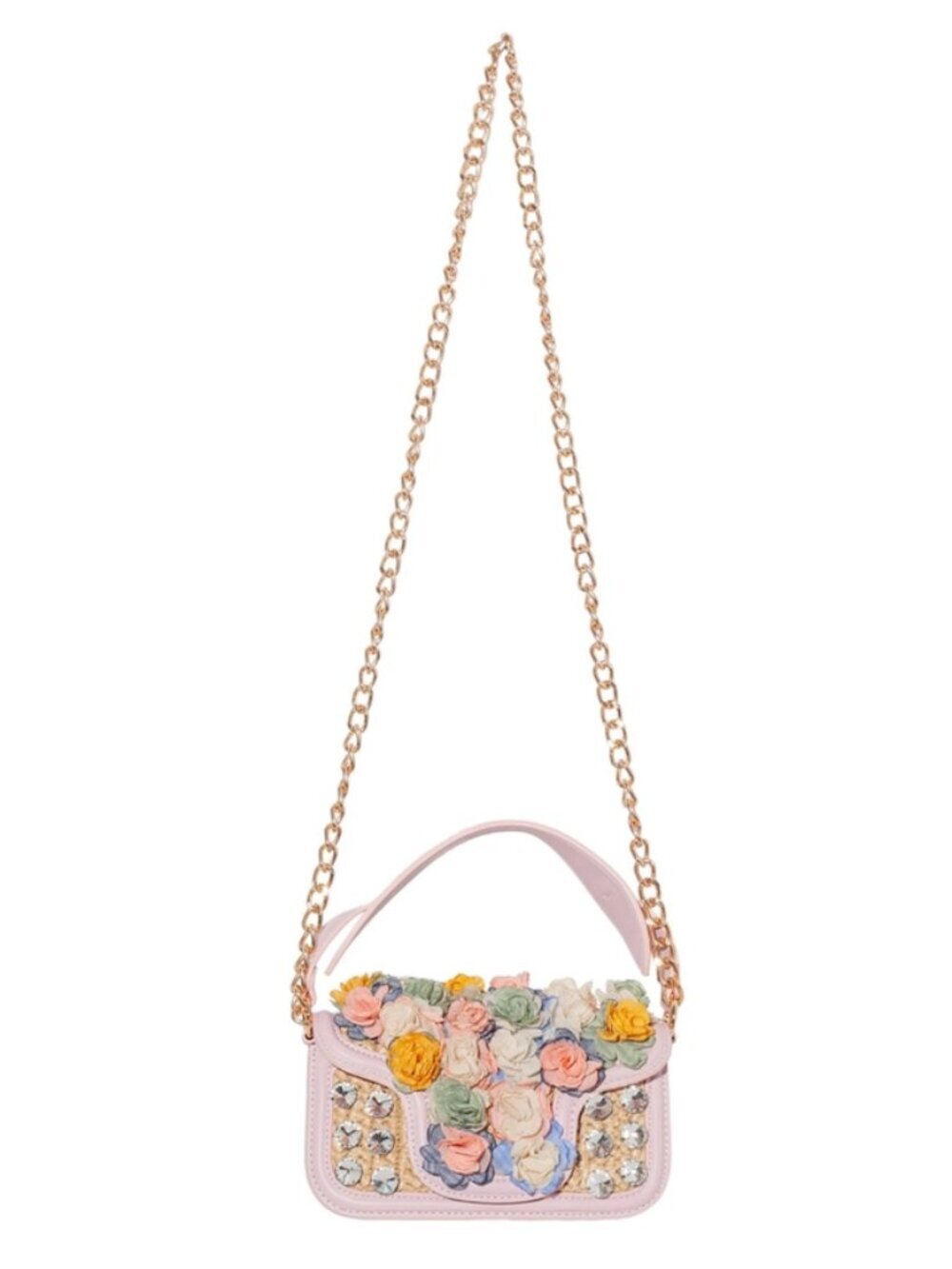 Blush Bloom Crystal Shoulder Bag-Petal Parade Crossbody