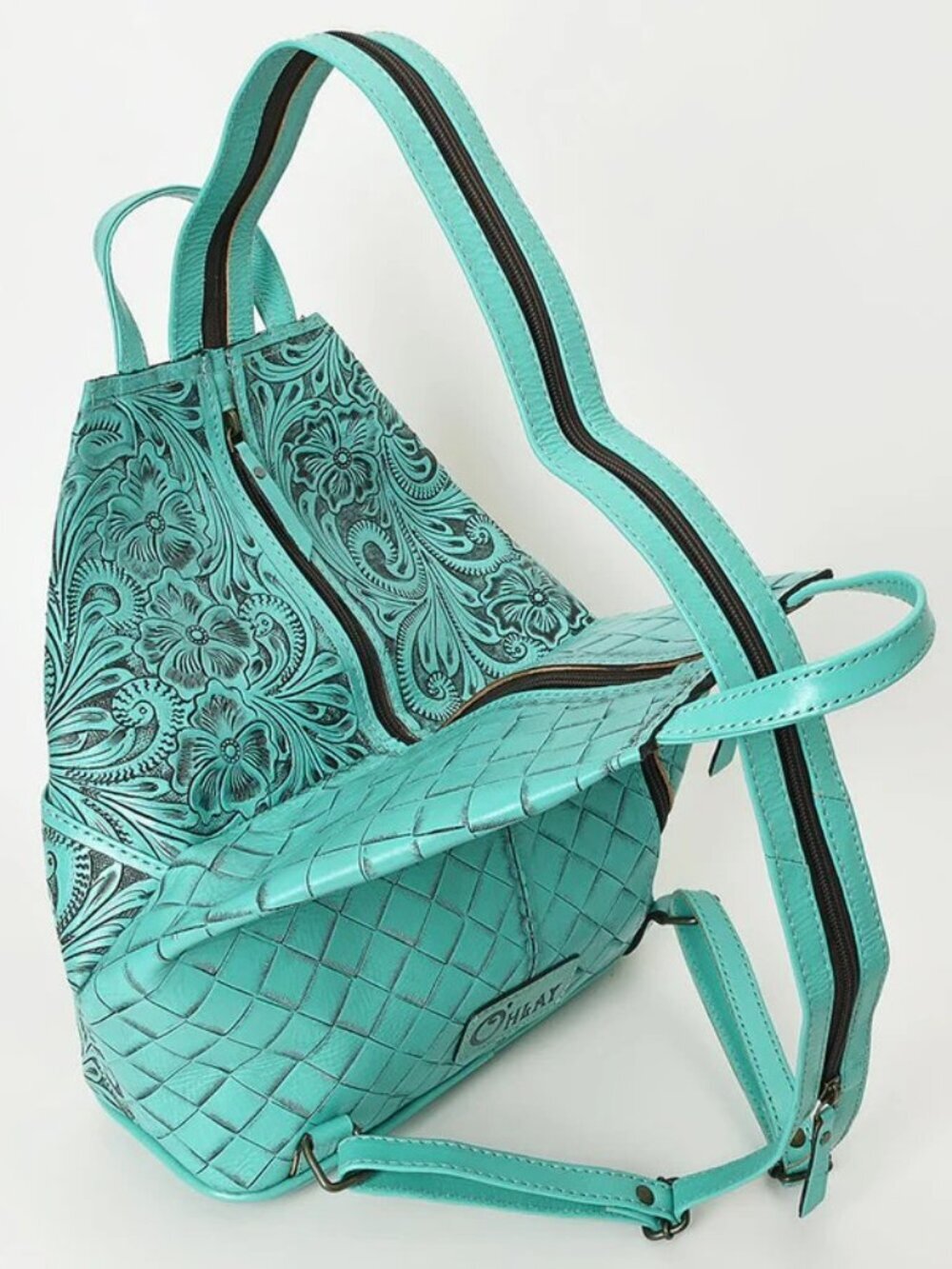 se Floral Embossed Tote Backpack