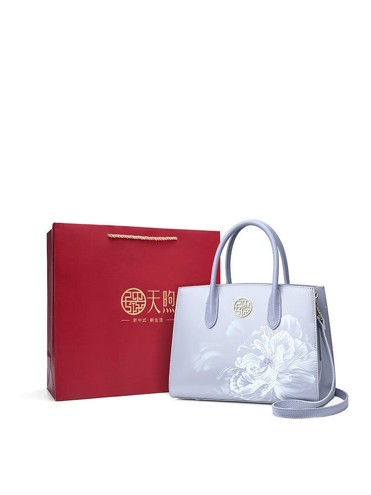 Asian Artwork Satchel Handbag High End Designer