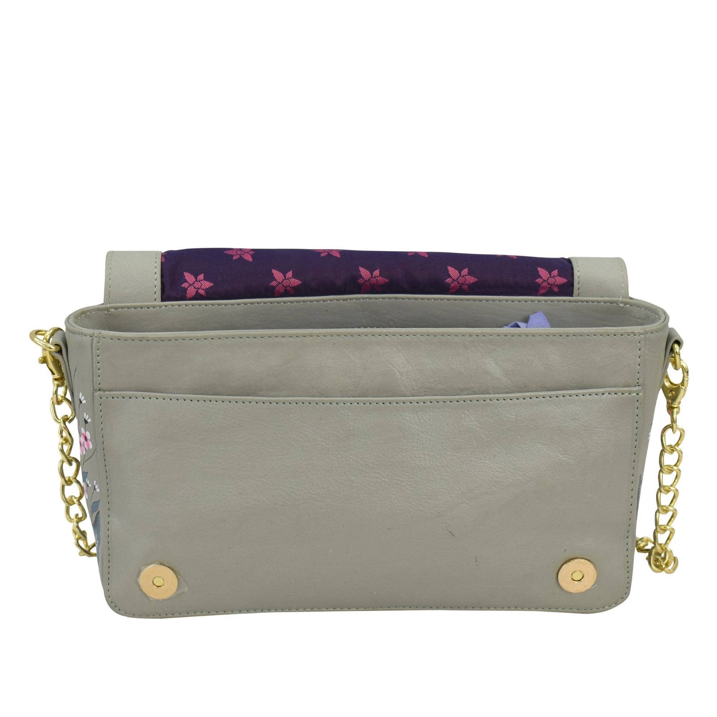Anuschka Flap Crossbody With Shoulder Strap - 7611 Taupe with Floral