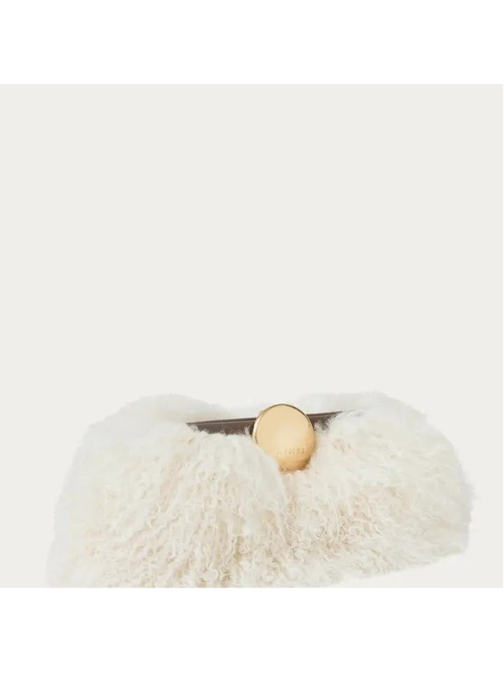 Aimee Kestenberg Full Circle Convertible Clutch Natural Mongolian Shearling