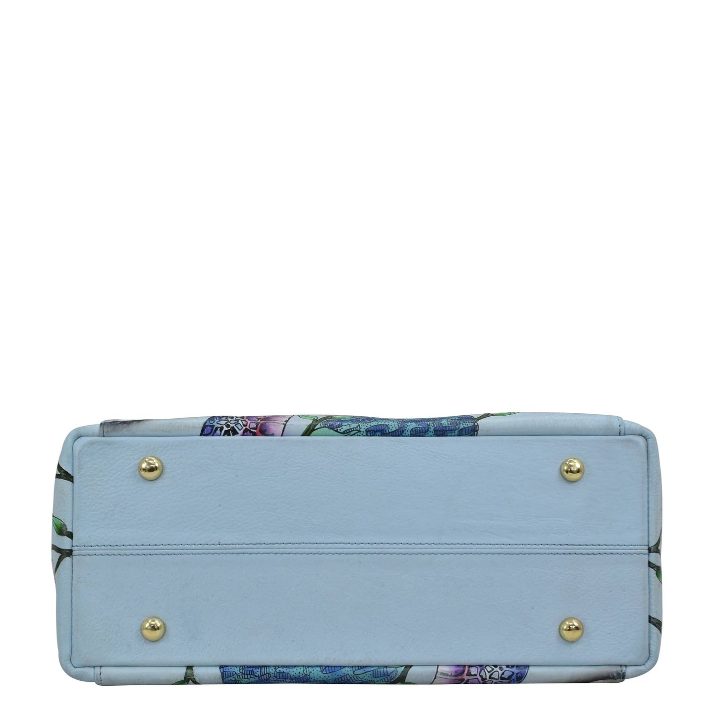 Anuschka Hand-Painted Leather Multi Compartment Satchel - 690-sea turtle