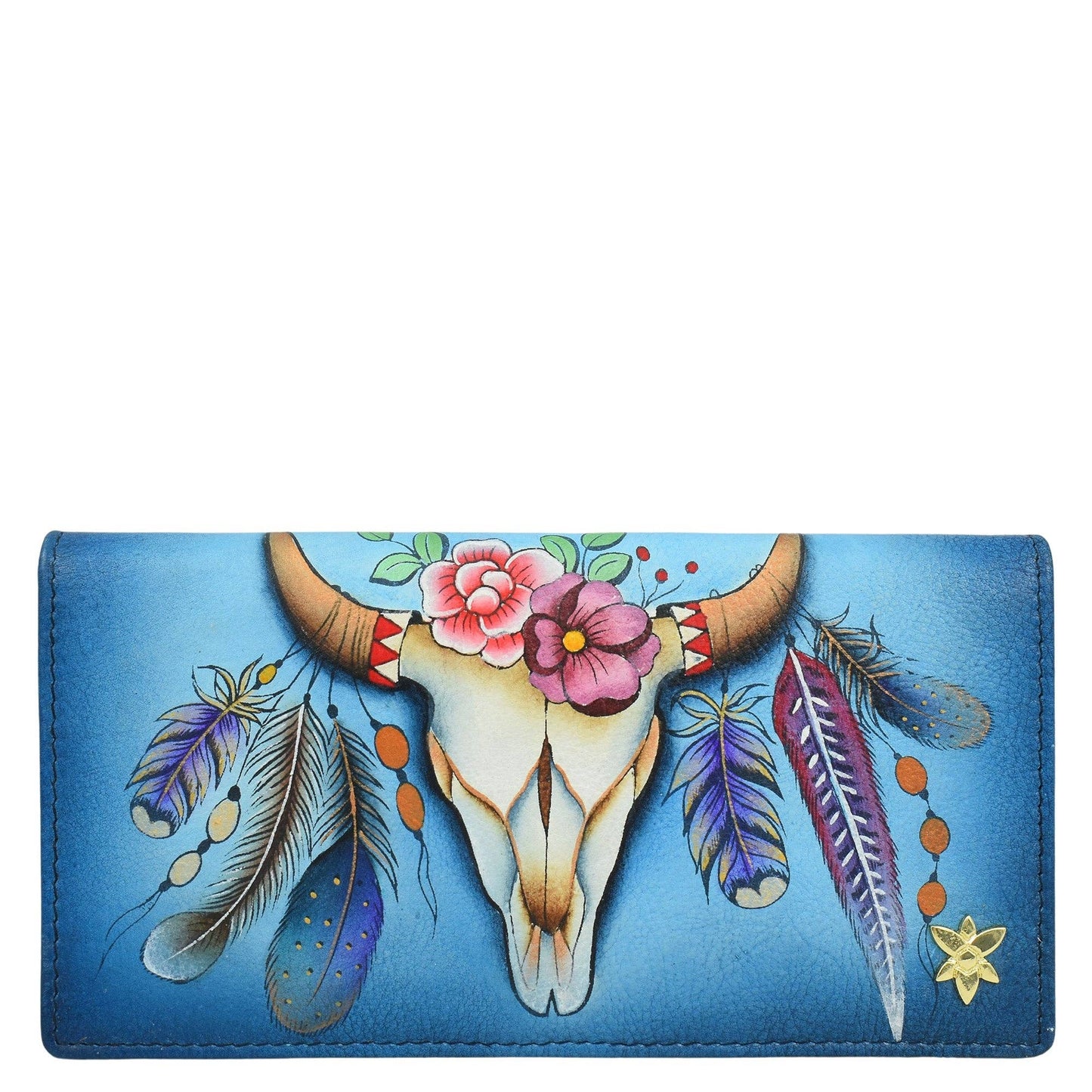 Anuschka Clutch Wallet - 1785 Western Longhorn design