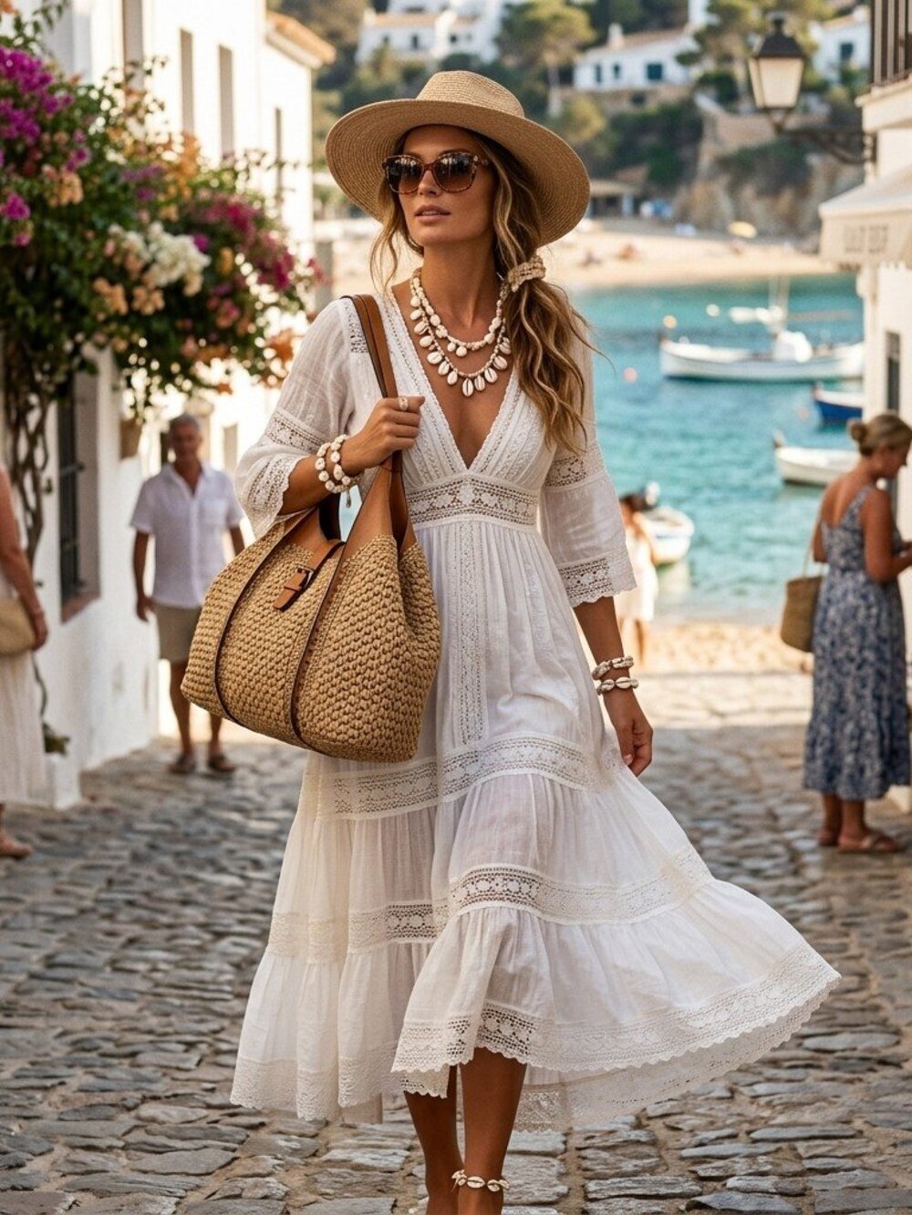 Patricia Nash Santorini Coastal Weave Hobo Satchel
