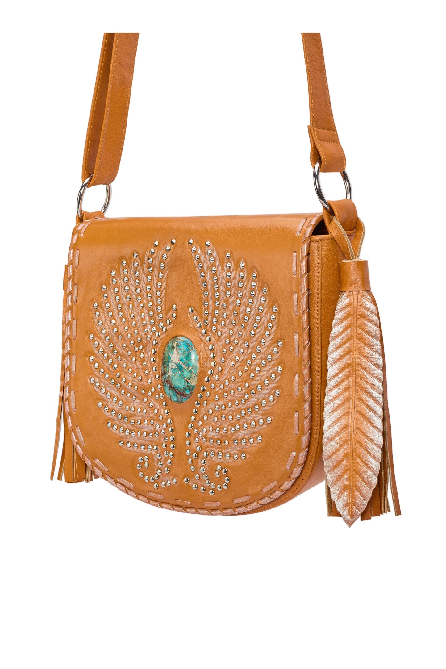Fly Away Feather Bag Antique Tan/Silver