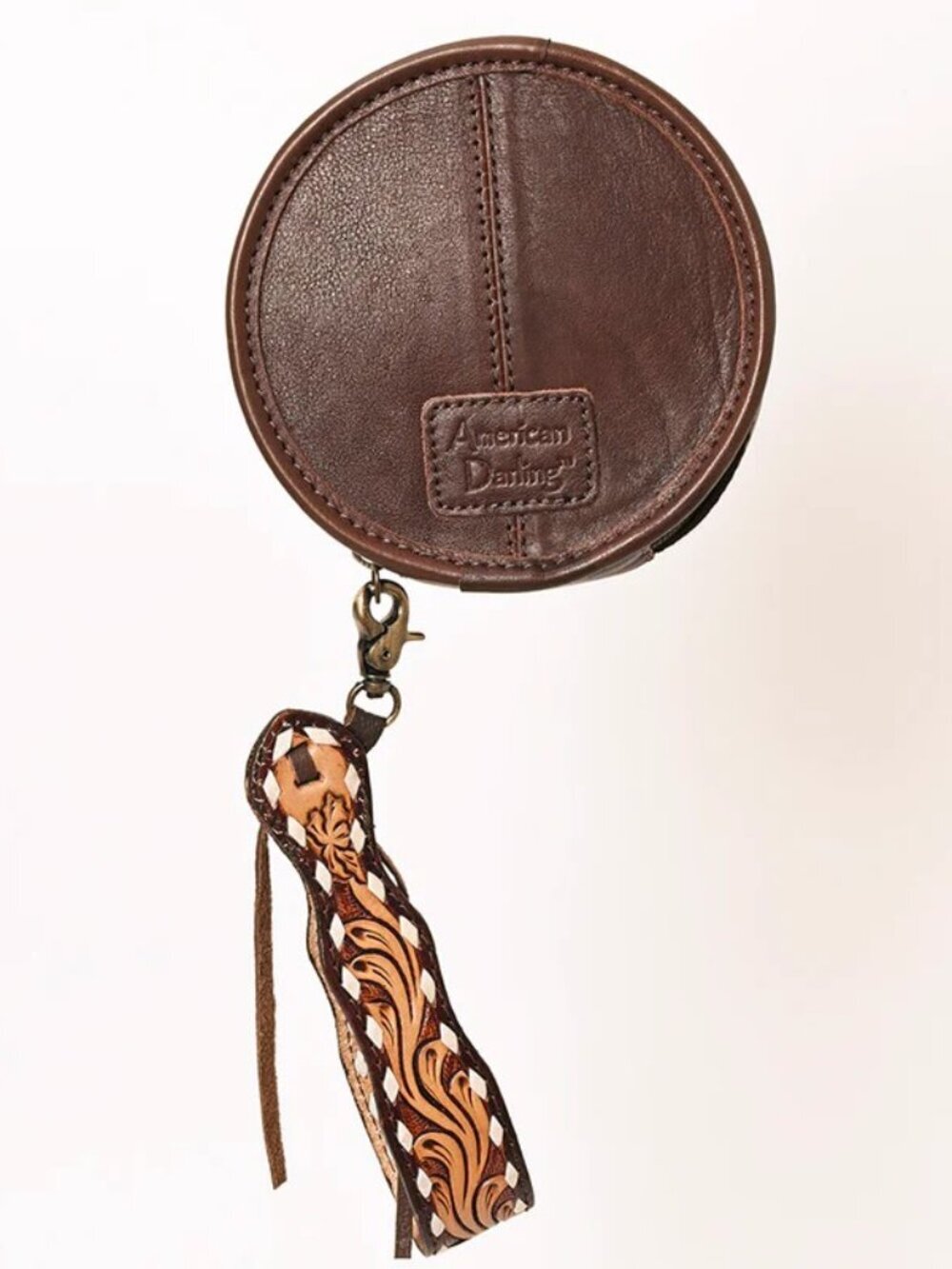 American Darling Western Tooled Leather Wristlet