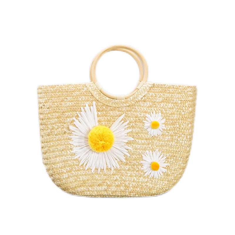 Little Daisy Straw Handbag