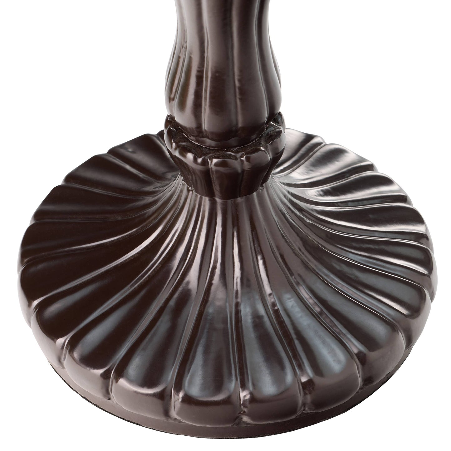 17"H Halston Candlestick Base Dome Shade stained glass Table Lamp