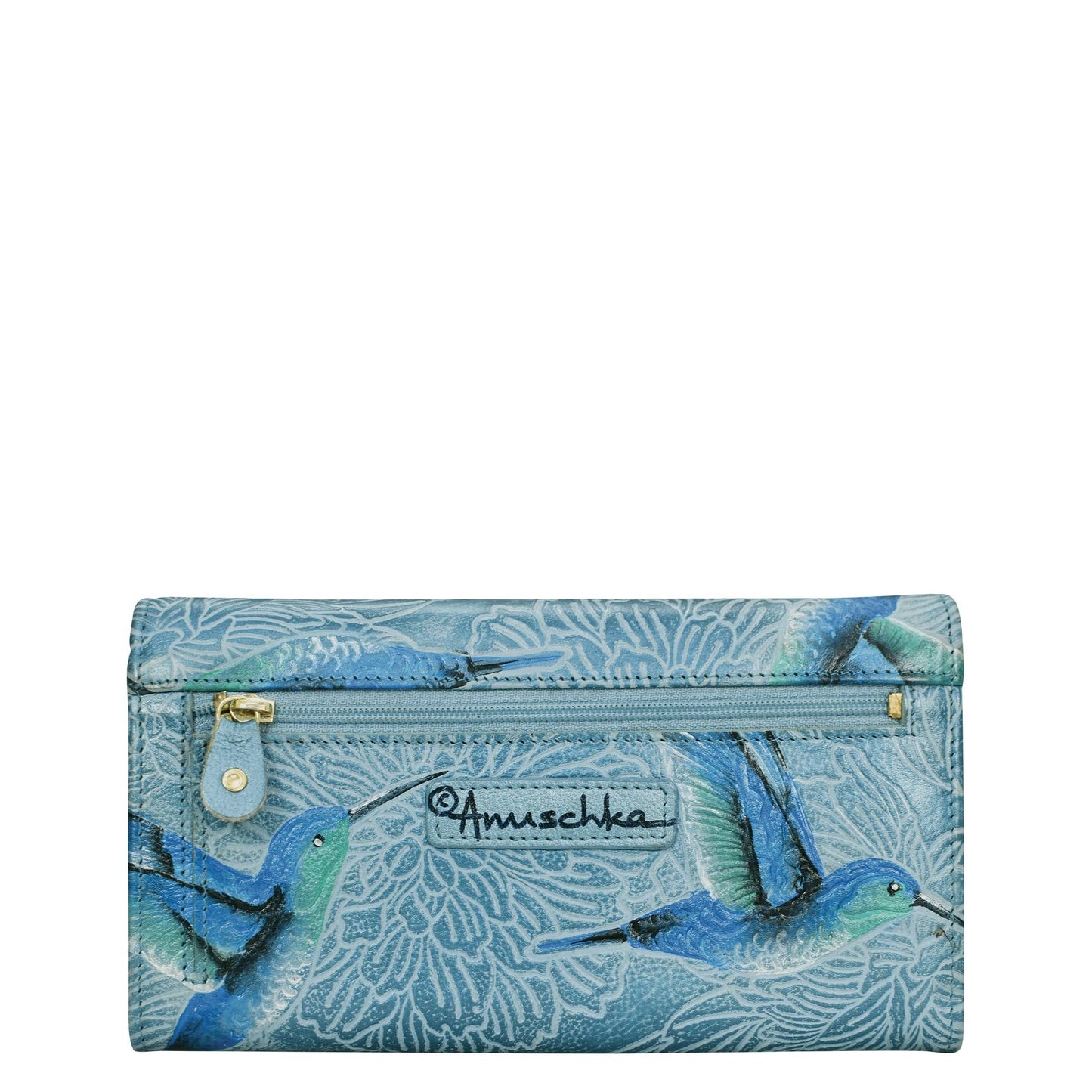 Anuschka Accordion Flap Wallet - 1112 with Hummingbirds