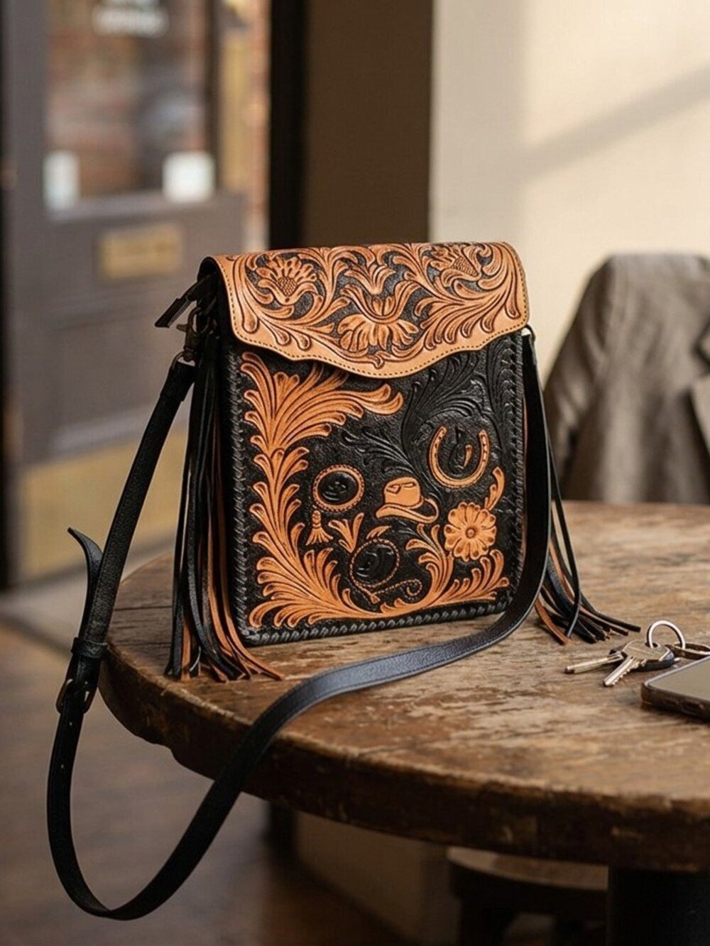 American Darling Western Flora Crossbody Satchel