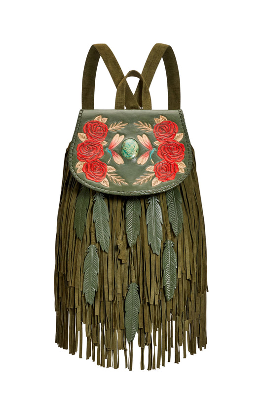 Akaroa Rose Backpack Olive