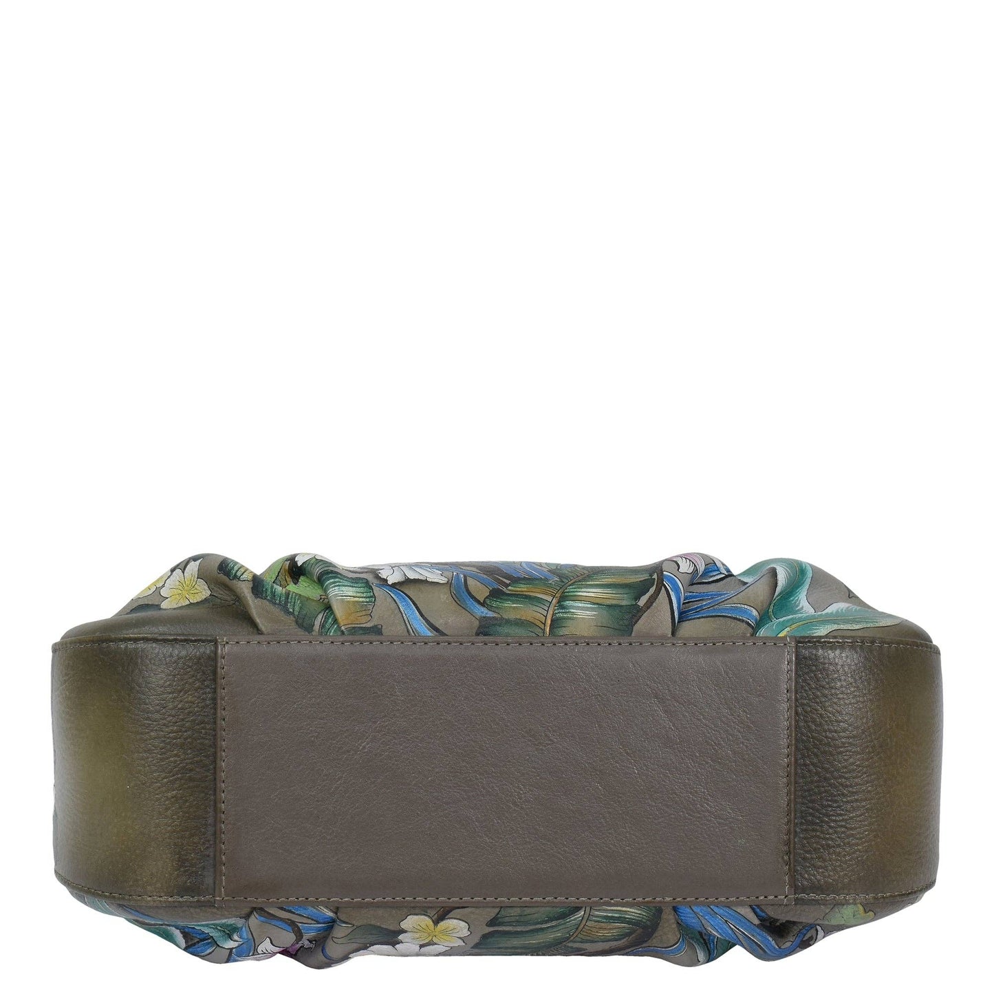 Anuschka Ruched East West Hobo With Chain - 722 dove design