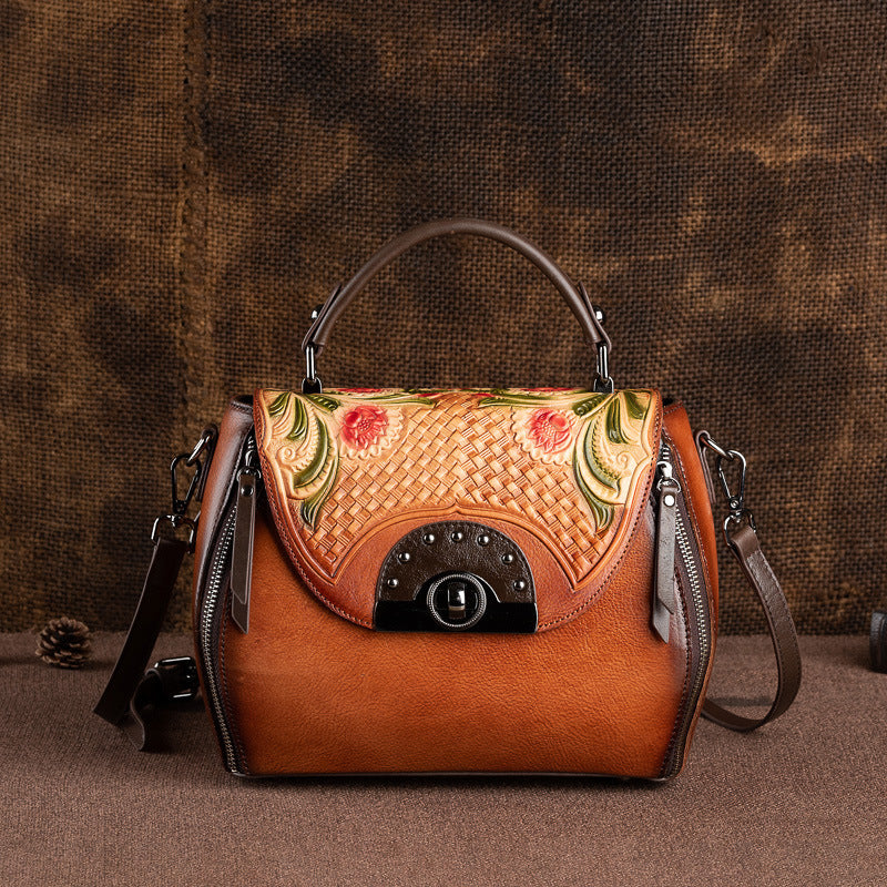 "The Fresh and Sweet"  Retro embossed handbag
