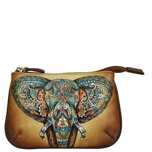 Anuschka elephant mandala Medium Zip Pouch - 1107