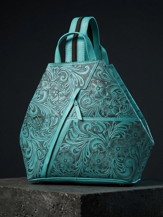 se Floral Embossed Tote Backpack