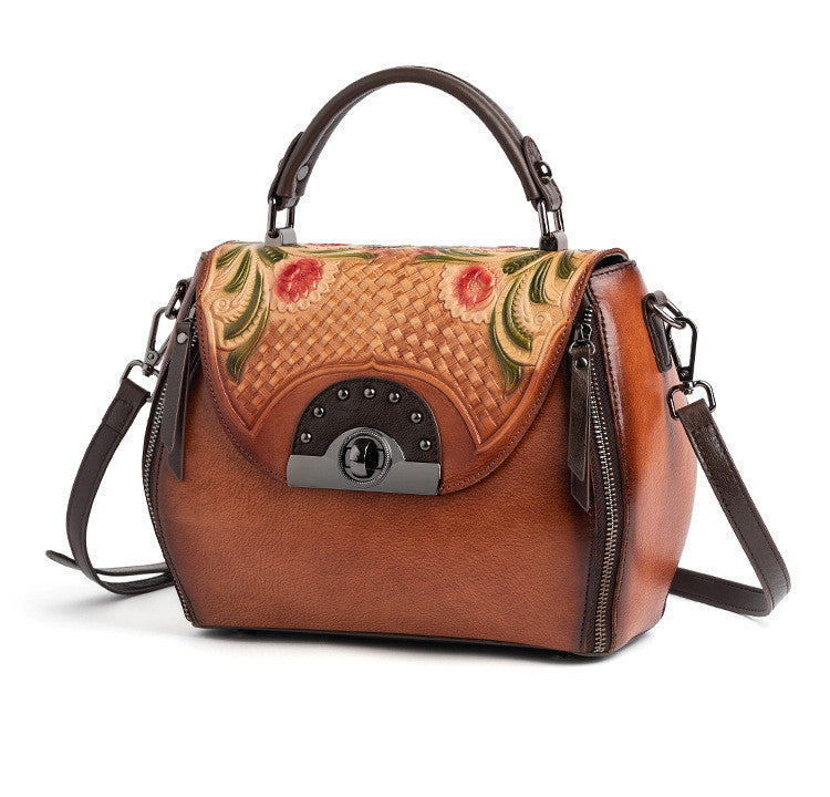 "The Fresh and Sweet"  Retro embossed handbag