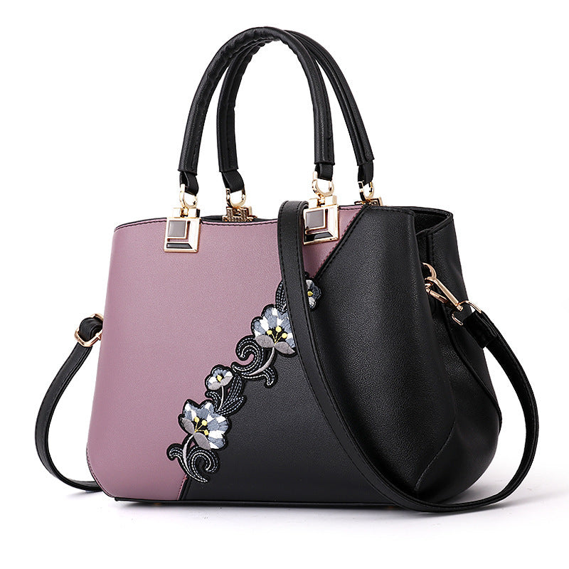 Contrasting Color Handbag - "The Yingyang"