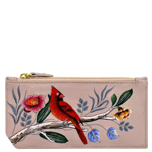Anuschka Cardinal Family RFID Blocking Card Case with Coin Pouch - 1140