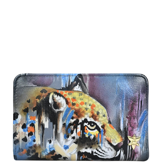 Anushcka Abstract leopard Two-Fold Small Organizer Wallet - 1166
